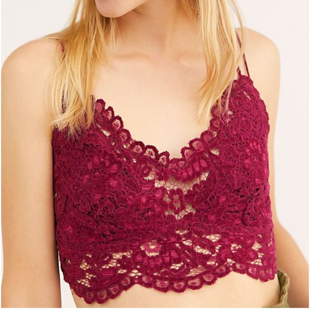Free People Celine Mulberry Bralette, New with Tags, size Medium